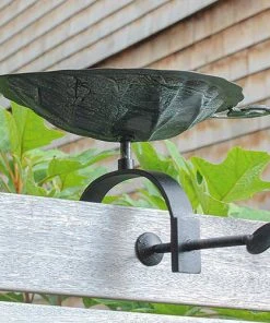 Achla Aspen Leaf Bird Bath With Over Rail Bracket 8 Achla Aspen Leaf Bird Bath With Over Rail Bracket