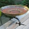 Achla Red African Daisy Bird Bath With Over Rail Bracket