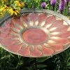 Achla Standing Bird Baths Red African Daisy Bird Bath With Stake 1 Achla Standing Bird Baths Red African Daisy Bird Bath With Stake