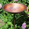 Achla Hammered Solid Copper Bird Bath With Stake