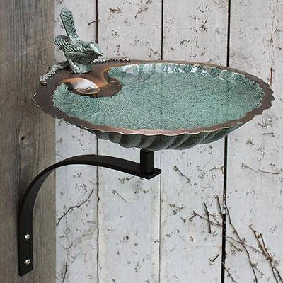 Achla Scalloped Shell Bird Bath With Wall Bracket 3 Achla Scalloped Shell Bird Bath With Wall Bracket