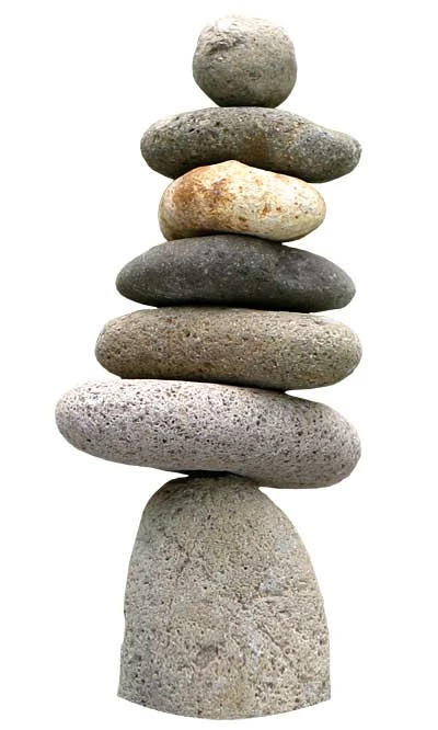 Ancient Graffiti Seven Stone Cairn, 10"H Statues