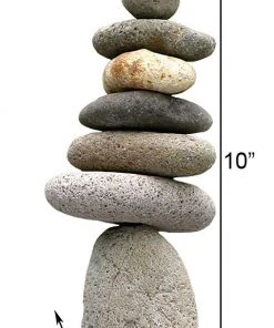 Ancient Graffiti Seven Stone Cairn, 10"H Statues