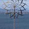 Ancient Graffiti Kinetic Pinwheel Brown 76" Spinner Lawn & Garden