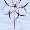 Ancient Graffiti Kinetic Dual Feather Large 75" Red Wind Spinner Lawn & Garden