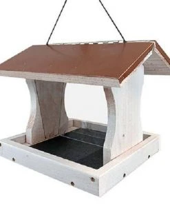 Woodlink Audubon Nantucket White Copper Colored Roof Ranch Bird Feeder