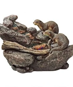 Design Toscano Curious Sea Otters Tabletop Fountain