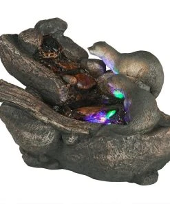 Design Toscano Curious Sea Otters Tabletop Fountain