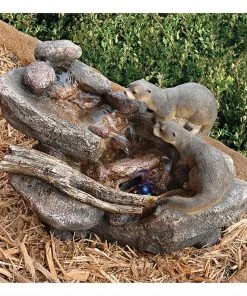 Design Toscano Curious Sea Otters Tabletop Fountain