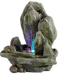 Design Toscano Boulder Falls Cascading Tabletop Fountain