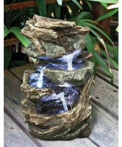 Design Toscano Glacier Peak Cascading Tabletop Fountain