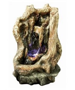 Design Toscano Fountains Pendulum Point Cascading Illuminated Tabletop Fountain