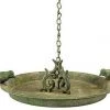 Esschert Design Aged Metal Hanging Bird Bath With Two Birds
