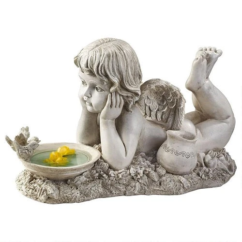 Design Toscano Summertime Reflections Cherub Garden Statue Bird Bath 3 Design Toscano Summertime Reflections Cherub Garden Statue Bird Bath