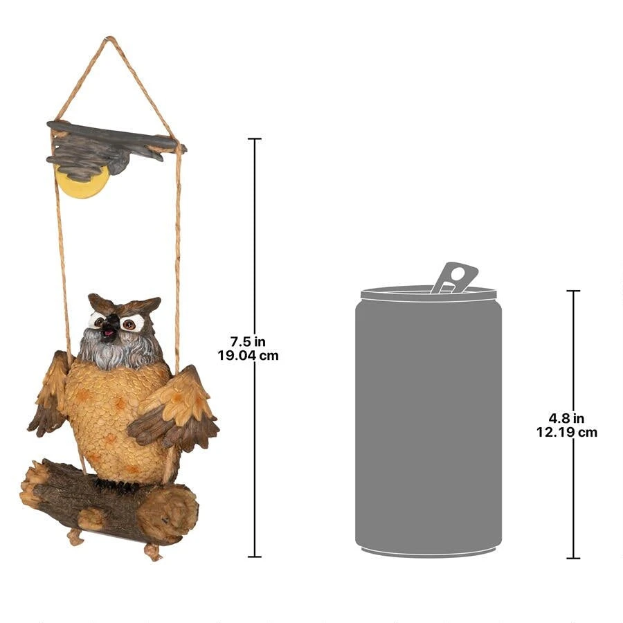 Design Toscano Howie The Hoot Owl Swinging Sculpture 4 Design Toscano Howie The Hoot Owl Swinging Sculpture