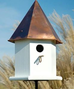 Heartwood Copper Songbird Deluxe Bird House, Brown Roof