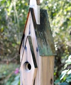 Post / Pole Mounted Houses Heartwood Graceland Bird House, Weathered White