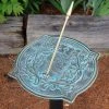 Rome Industries Happiness Brass Verdigris 9.875" Sundial Lawn & Garden 1 Rome Industries Happiness Brass Verdigris 9.875" Sundial Lawn & Garden