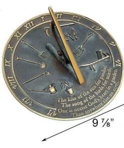 Rome Industries Kiss Of The Sun Brass Verdigris 9.875" Sundial