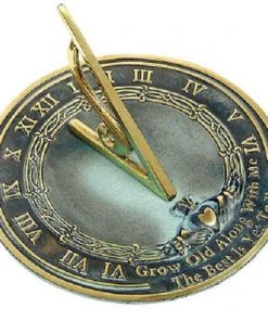 Rome Industries Grow Old With Me Brass Verdigris 10" Sundial