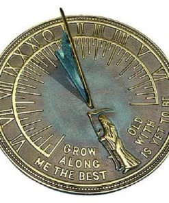Rome Industries Father Time Brass Verdigris 11.125" Sundial