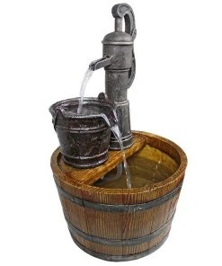 Design Toscano Lawn & Garden Cistern Well Pump Barrel Garden Fountain