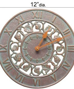 Whitehall Products Ivy Silhouette Copper Verdi 12" Clock