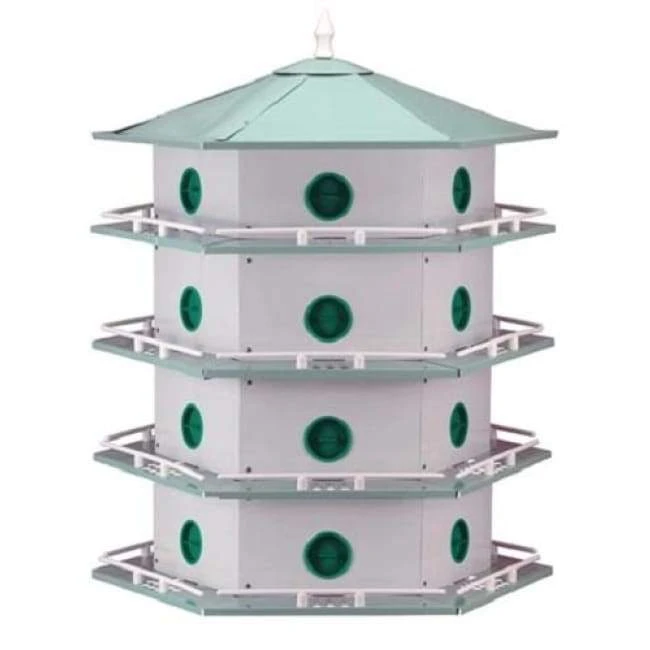 Heath Mfg Aluminum 24-Room Deluxe Purple Martin House Post / Pole Mounted Houses 3 Heath Mfg Aluminum 24-Room Deluxe Purple Martin House Post / Pole Mounted Houses