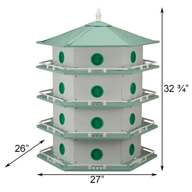 Heath Mfg Aluminum 24-Room Deluxe Purple Martin House Post / Pole Mounted Houses 4 Heath Mfg Aluminum 24-Room Deluxe Purple Martin House Post / Pole Mounted Houses