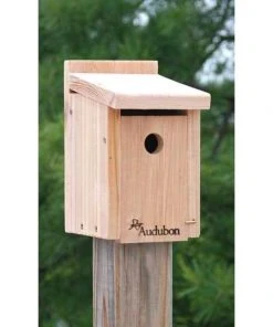 Woodlink Post / Pole Mounted Houses Audubon Wren And Chickadee House