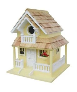 Home Bazaar Decorative Houses Backyard Cottage Yellow Bird House