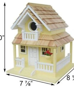 Home Bazaar Decorative Houses Backyard Cottage Yellow Bird House