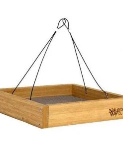 Nature's Way Bamboo Tray Bird Feeder Hanging Feeders