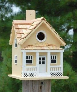 Home Bazaar Beachside Cottage Yellow Bird House