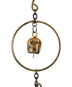 Ancient Graffiti Lawn & Garden Bell Rain Chain, Copper