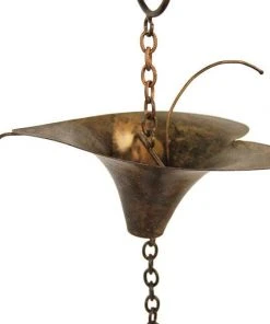 Ancient Graffiti Calla Lilies And Bells Rain Chain Lawn & Garden