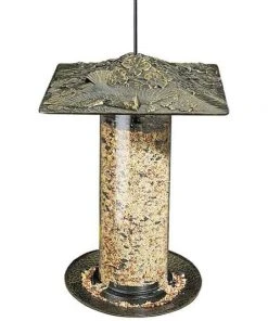 Whitehall Products Cardinal French Bronze Large Tube Bird Feeder Hanging Feeders