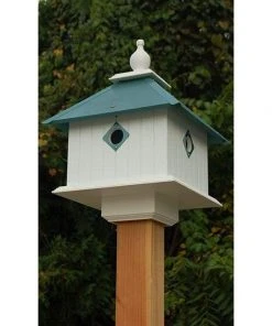 A Wing And A Prayer Carriage Bird House With Verdigris Roof