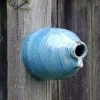 Anthony Stoneware Post / Pole Mounted Houses Ceramic French Blue Peek-A-Boo Bird House