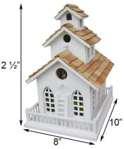 Home Bazaar Chapel Bell Bird House Decorative Houses
