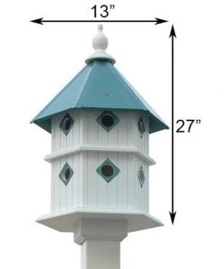 A Wing And A Prayer Chateau Bird House With Verdigris Roof