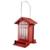 Heritage Farms Chateau Squirrel Resistant Weight Sensitive Red Bird Feeder Hanging Feeders