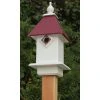 A Wing And A Prayer Decorative Houses Classic Bluebird House With Merlot Red Roof