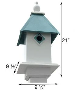 A Wing And A Prayer Decorative Houses Classic Bluebird House With Verdigris Roof