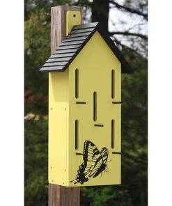 BestNest Classic Butterfly House With Perches, Yellow