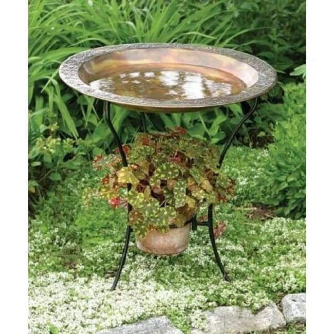 Ancient Graffiti Copper Plated Steel Bird Bath And Stand Standing Bird Baths 3 Ancient Graffiti Copper Plated Steel Bird Bath And Stand Standing Bird Baths