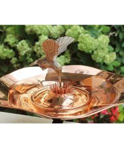 Achla Standing Bird Baths Copper Hummingbird Bird Bath And Stake