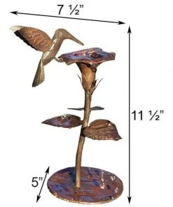 Ancient Graffiti Deck Mounted Bird Baths Copper Hummingbird Dripper Fountain