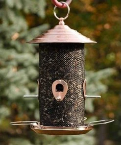 Woodlink Hanging Feeders Copper Mixed Seed Mesh Bird Feeder