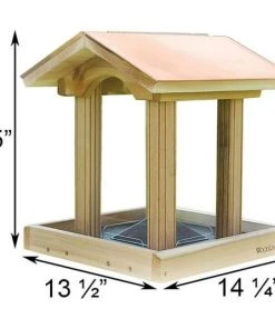 Woodlink Coppertop Cedar Hopper Bird Feeder Hopper Feeders